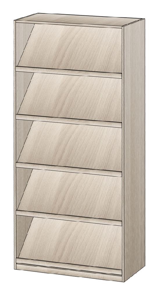 Стеллаж для книг с наклонными полками 880х410х1820 - Венге