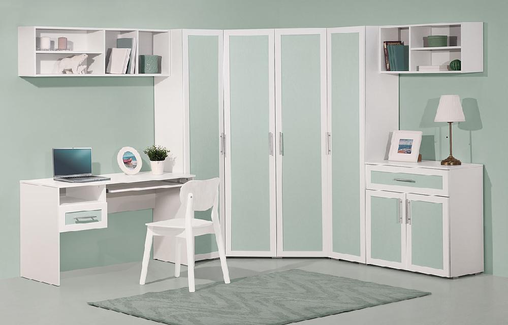 Комплект №28 для детской Блюз - Белый, Пр. 1004/МДФ, Белое дерево, Альберо Эвкалипт  ZB 506-2 Комплект №28 для детской Блюз - Белый, Пр. 1004/МДФ, Белое дерево, Альберо Эвкалипт  ZB 506-2