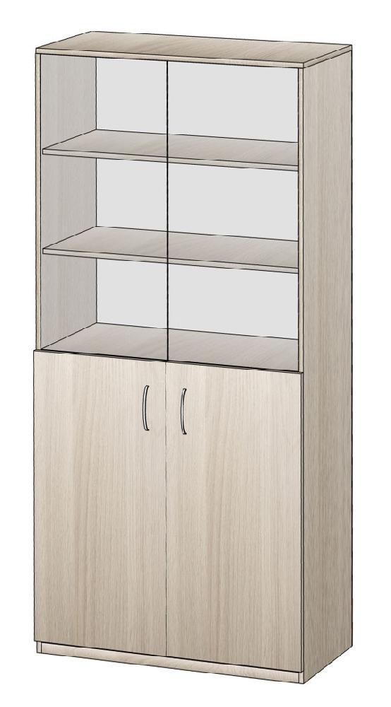 Шкаф со стеклом 880х430х1820 - Дуб Сонома