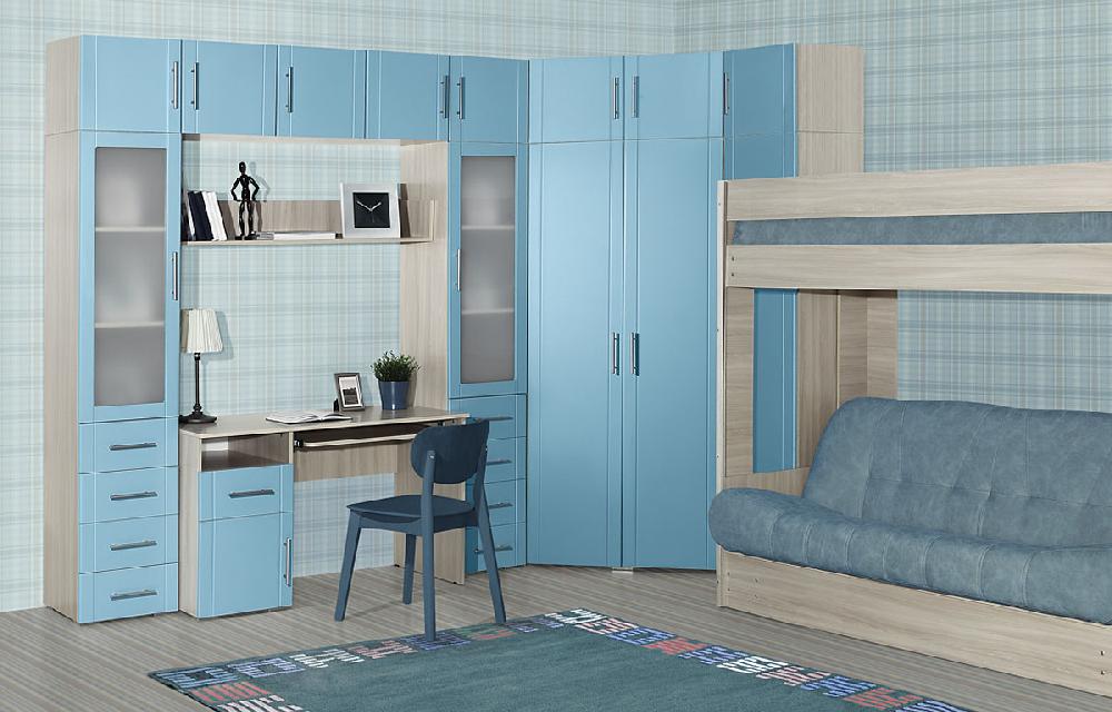 Комплект №32 для детской Блюз - Ясень шимо светлый, Сириус SS-008 (матовый) Комплект №32 для детской Блюз - Ясень шимо светлый, Сириус SS-008 (матовый)