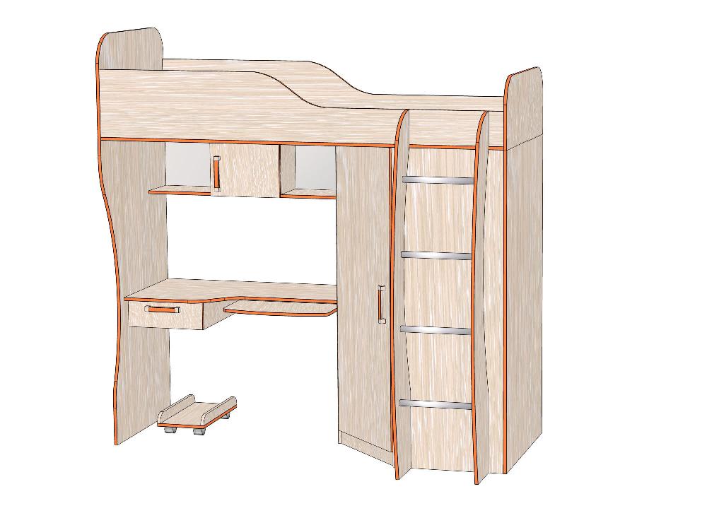 Комплект мебели Джуниор вариант №5 - Дуб Атланта Комплект мебели Джуниор вариант №5 - Дуб Атланта
