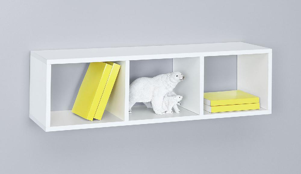 Полка №9 "Тройной КУБ" - Белый жемчуг 81005М