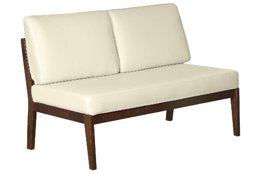 Диван-скамья массив мягкая - Орех (Лак), MORGAN CREAM