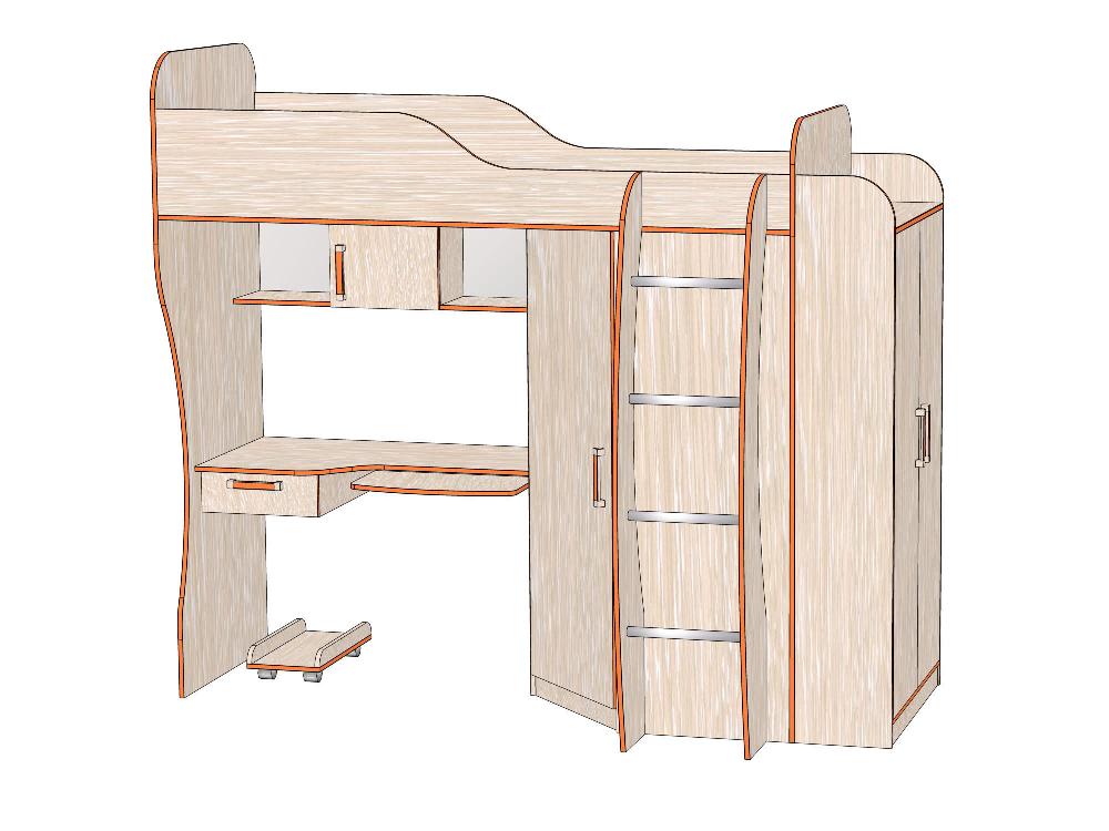 Комплект мебели Джуниор вариант №6 - Дуб Атланта Комплект мебели Джуниор вариант №6 - Дуб Атланта